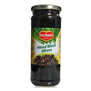 Del Monte Pitted Black Olives 450 GM (1)