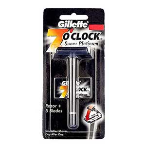 Gillette 7 O Clock Super Platinum Razor 1 PC (1)